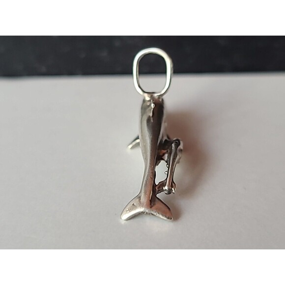 925 Sterling Silver Dolphin Pendant Vintage - Picture 7 of 10